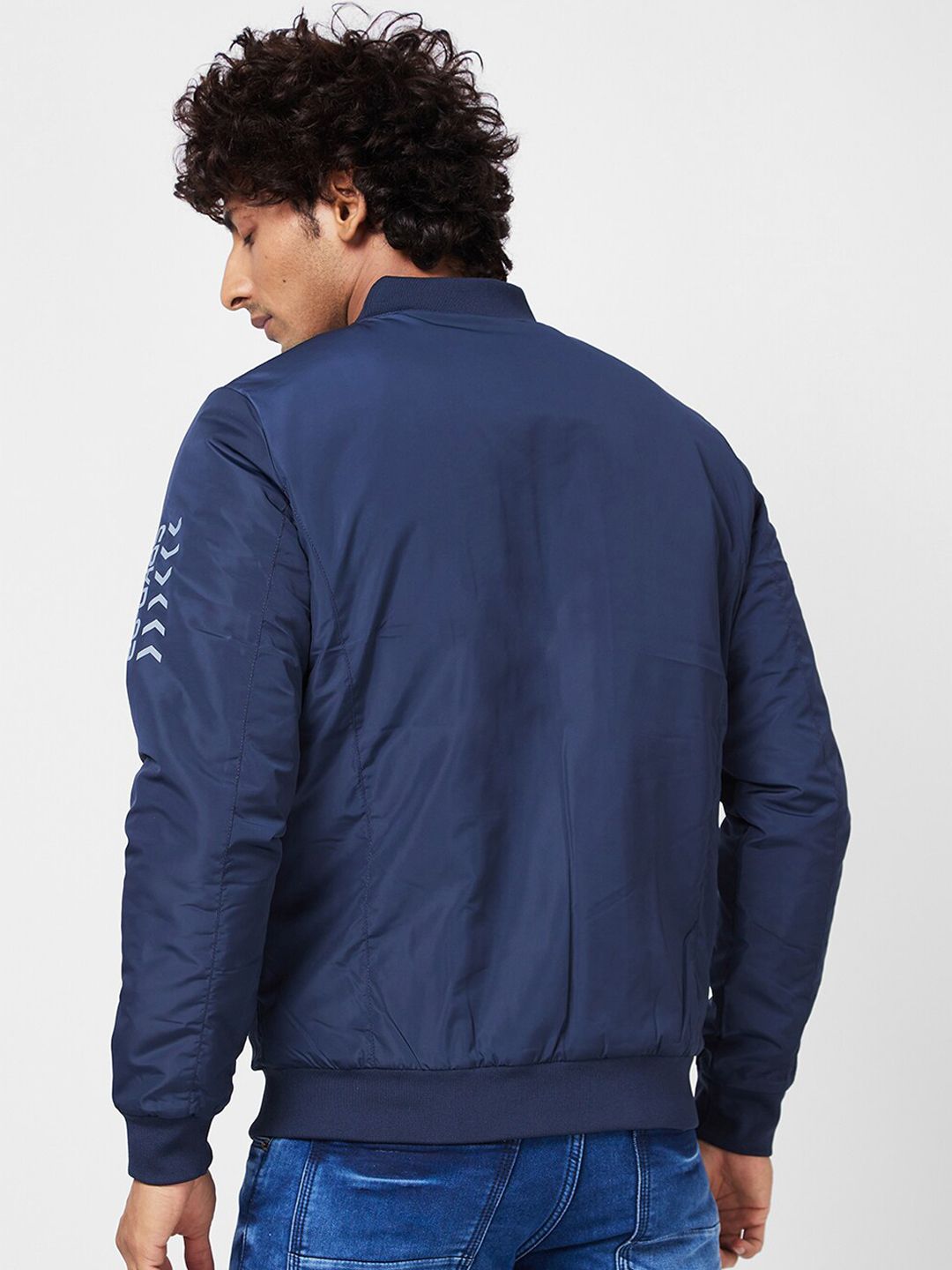 SPYKAR Henley Collar Bomber Jacket