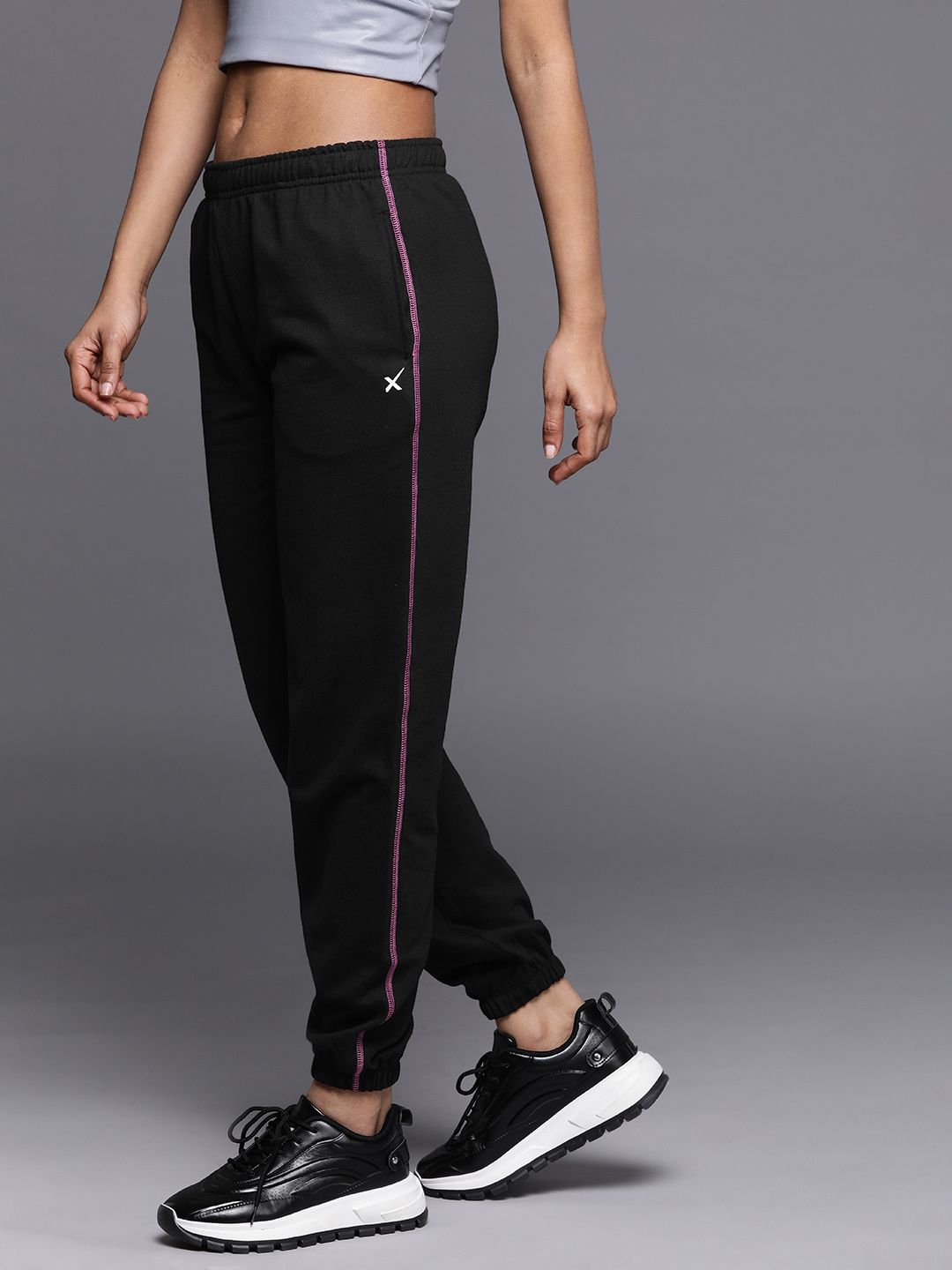 HRX by Hrithik Roshan Women Striped Detail Lifestyle Joggers