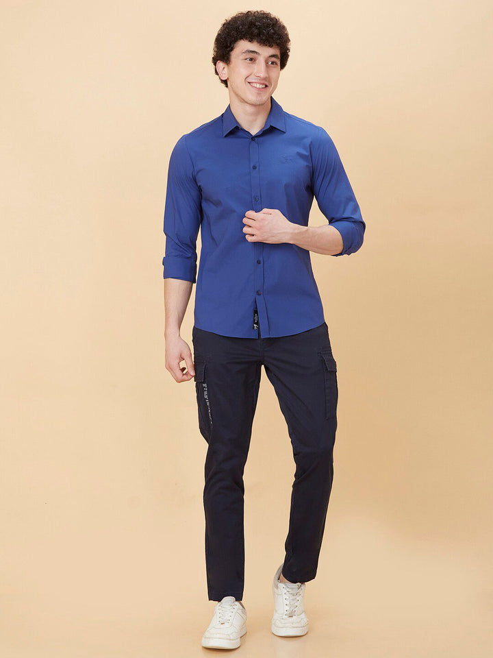 Being Human Spread Collar Slim Fit Casual Shirt