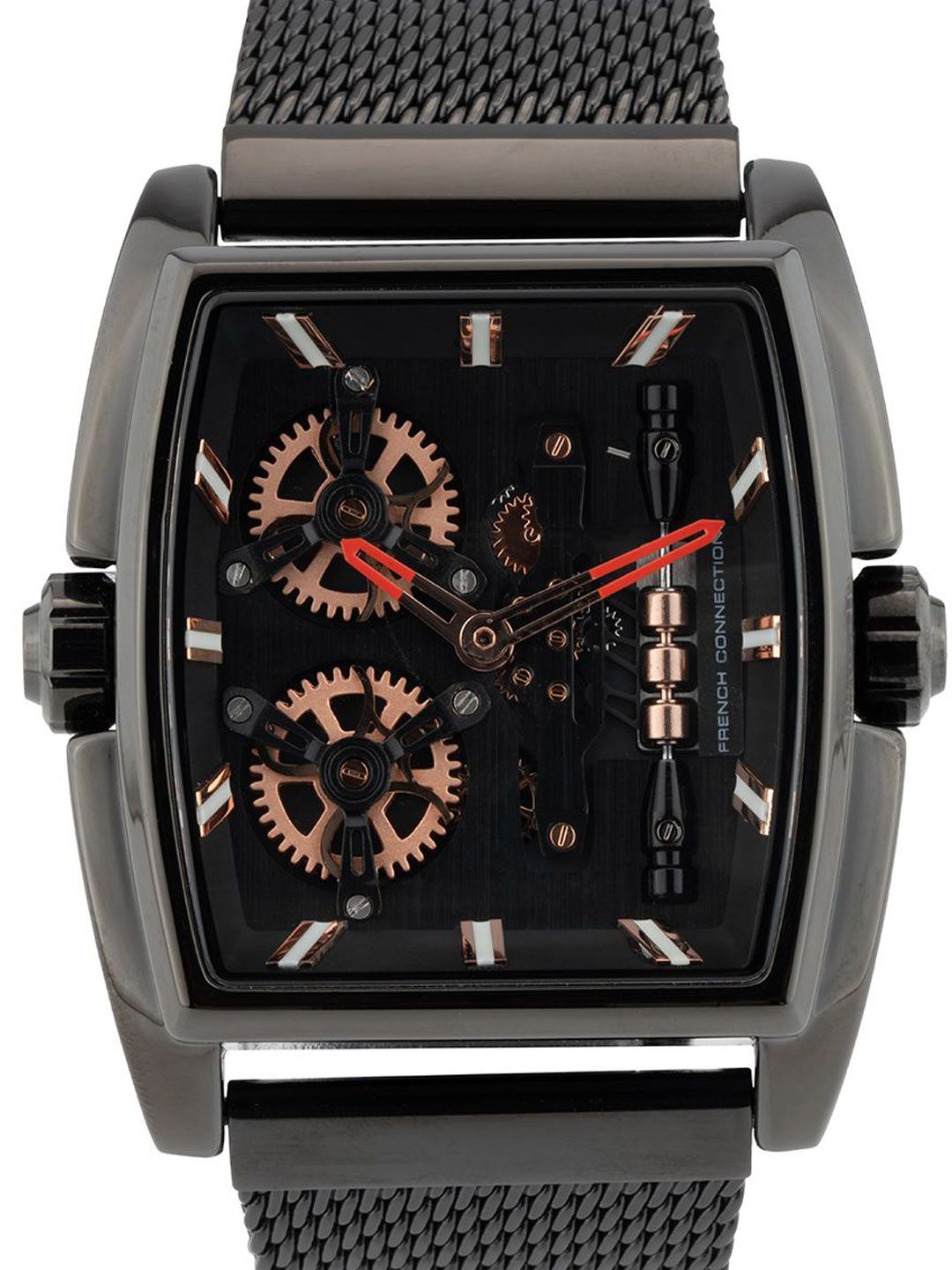 French Connection Men Dial & Stainless Steel Bracelet Style Straps Analogue Watch FCM02BM