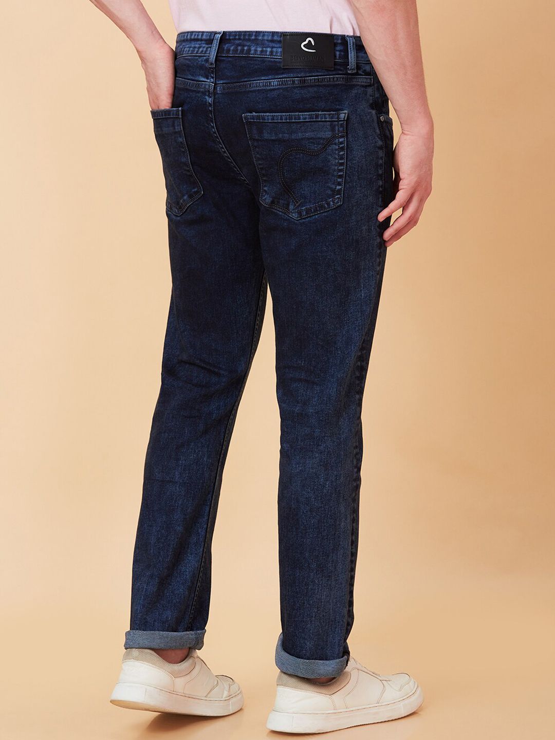 Being Human Men Slim Fit Mid Rise Clean Look Light Fade Jeans