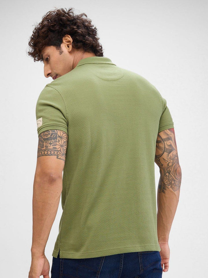SPYKAR Men Polo Collar Solid Slim Fit T-shirt