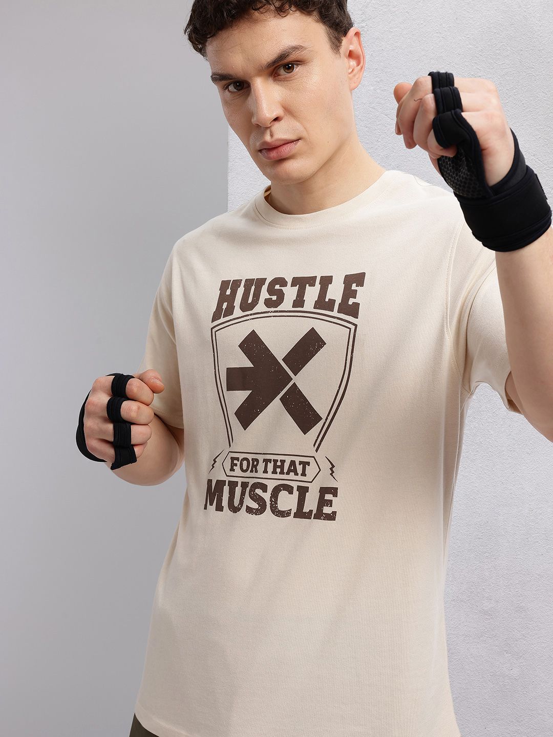 HRX by Hrithik Roshan Men Typography Printed Training T-shirt