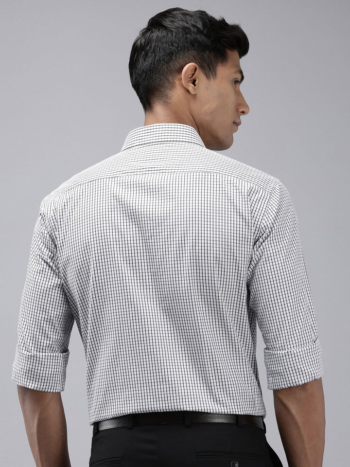 Park Avenue Slim Fit Grid Tattersall Checked Easy Care Formal Shirt