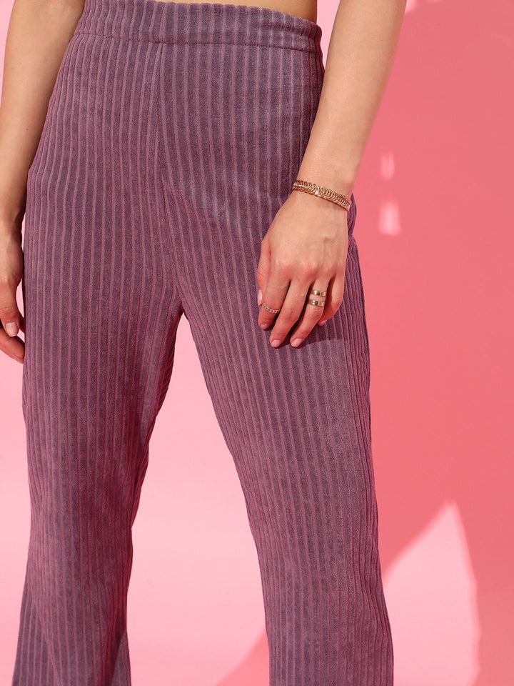 STREET 9 Women Purple Flared Trousers