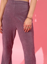STREET 9 Women Purple Flared Trousers
