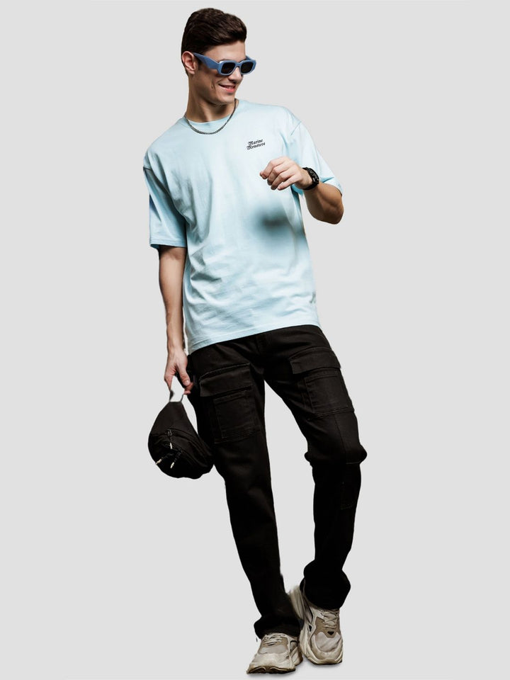 ADRO Men Typography Printed Pockets T-shirt