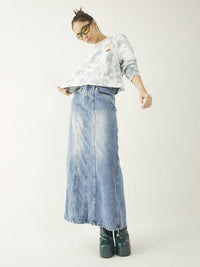 DressBerry Dyed & Printed Cotton Terry Boxy Sweatshirt