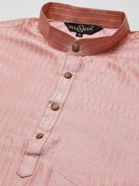 SOJANYA Men Woven Design Kurta with Churidar with Nehru Jacket