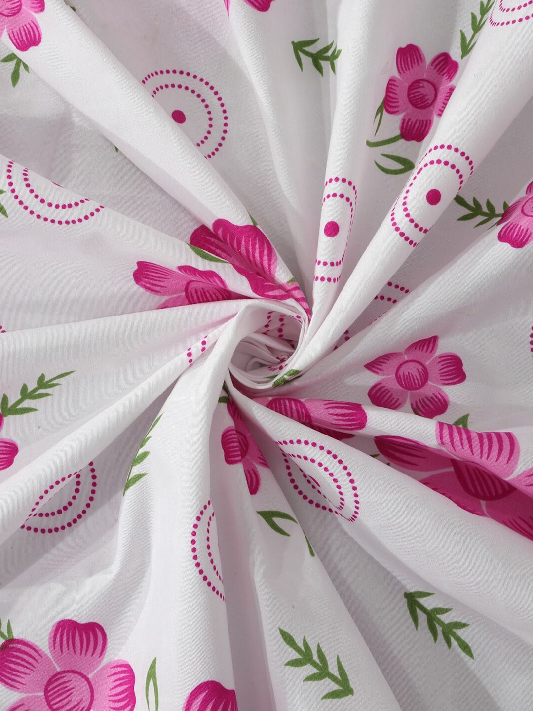 KLOTTHE Kelabu Kapas Bunga 300 TC Dilengkapi Cadar King Halus dengan 2 Sarung Bantal-250 x 225 cm