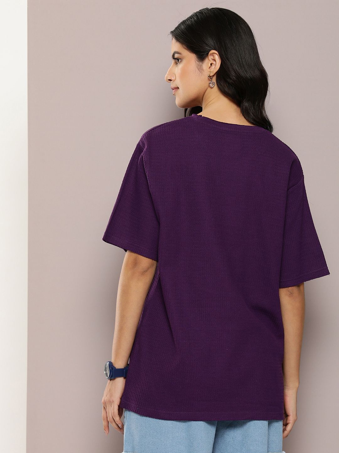 DILLINGER Women Pure Cotton  Oversized T-shirt