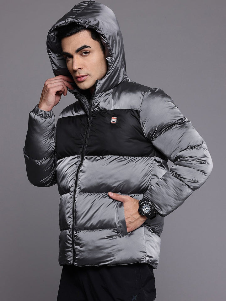 HRX by Hrithik Roshan Rapid-Dry Colourblocked Outdoor Puffer Jacket