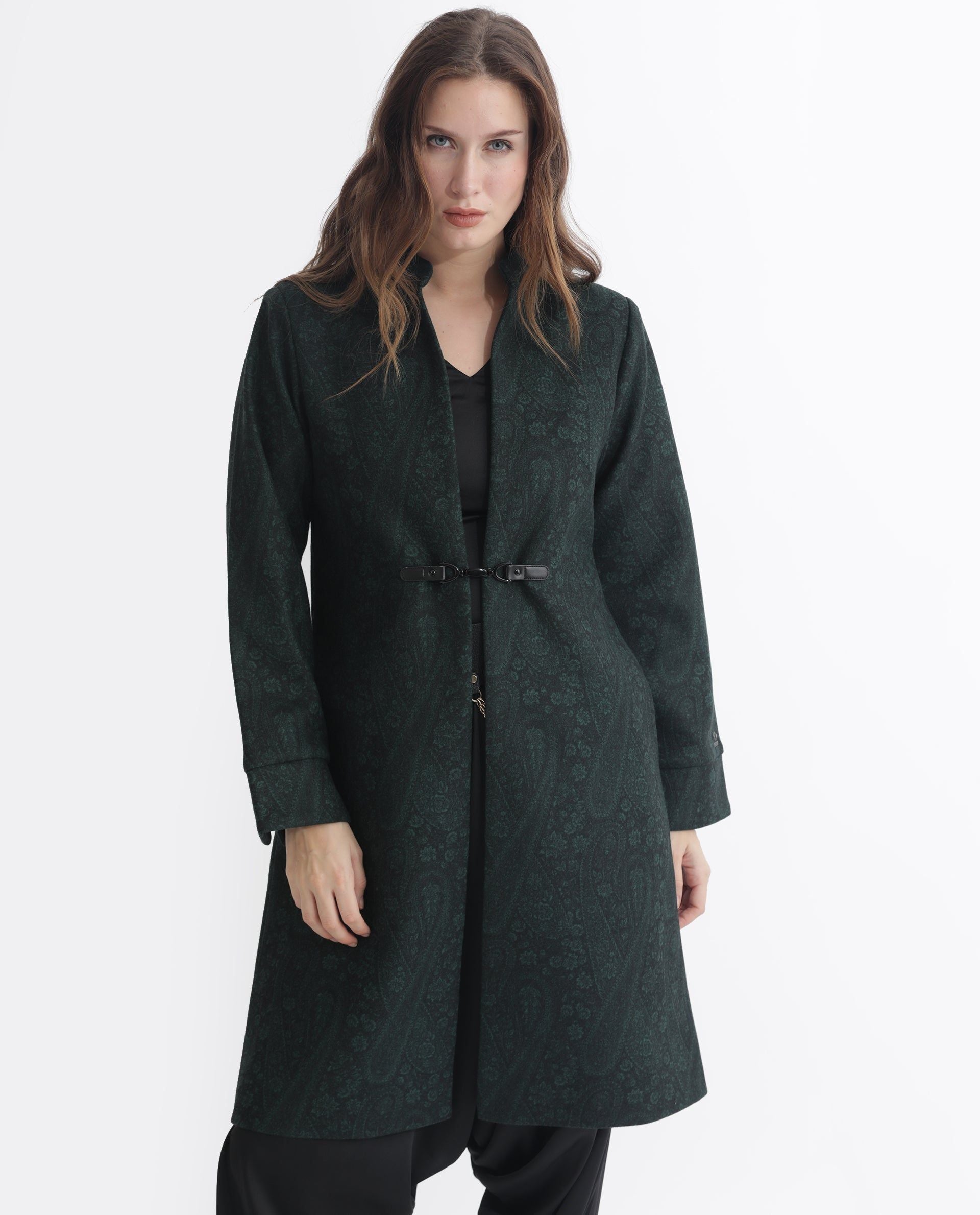 RAREISM Floral Longline Open Front Jacket