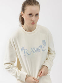 RAREISM Round Neck Embroidered Sweatshirt