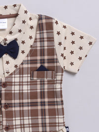 Moms Love Infant Boys Checked Pure Cotton Clothing Set