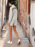 Kook N Keech Street Savvy Printed Relaxed Sweatshirt With Shorts Co-Ords Set
