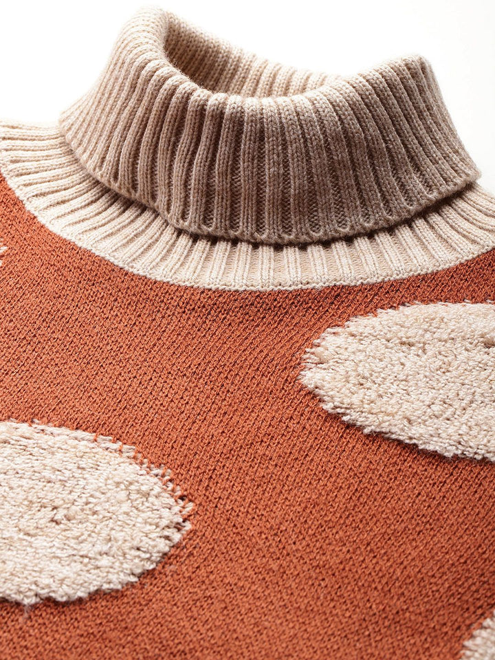 DressBerry Turtle Neck Self-Designed Pullover