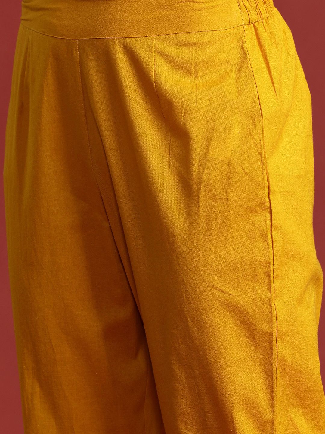 Anouk Ethnic Motifs Print Pure Cotton Kurta with Trousers & Dupatta