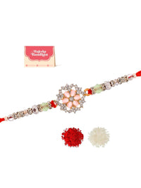 Voylla Men Bejeweled Red Benang Rakhi