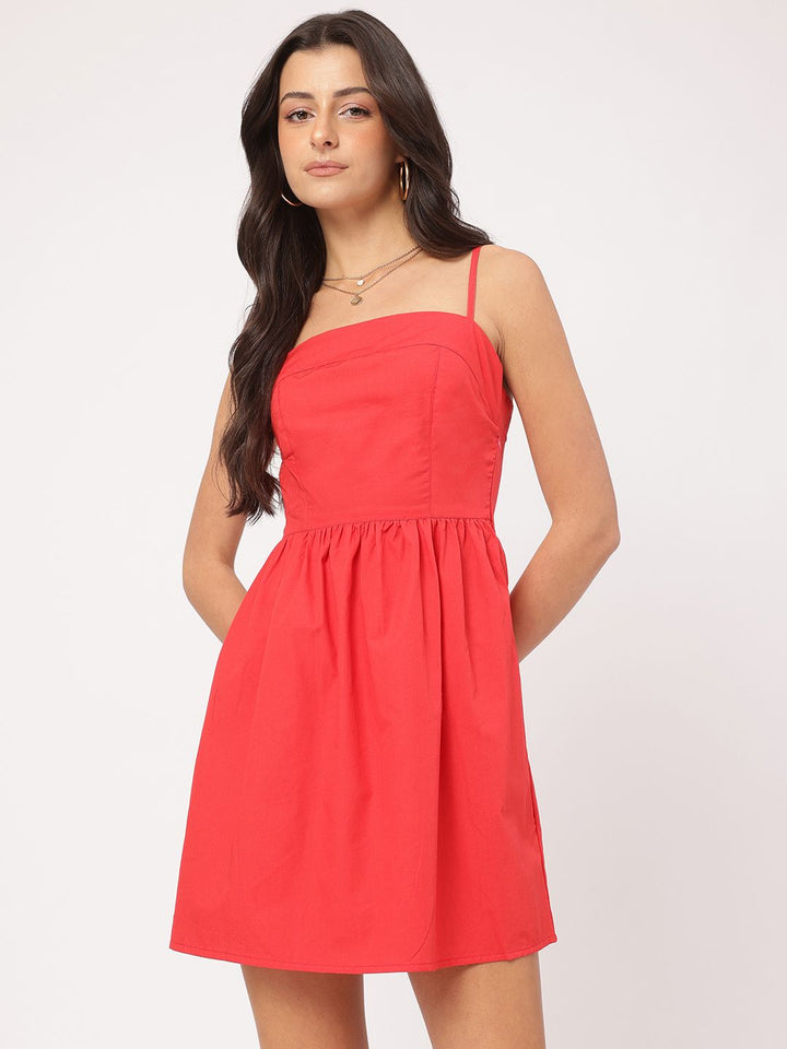 DressBerry Eclectic Elegance Strappy Mini A-line Dress