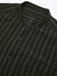 VASTRADO Men Classic Slim Fit Opaque Striped Casual Shirt