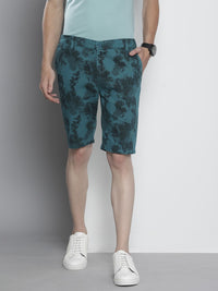 The Indian Garage Co Men Pure Cotton Geometric Printed Slim Fit Shorts