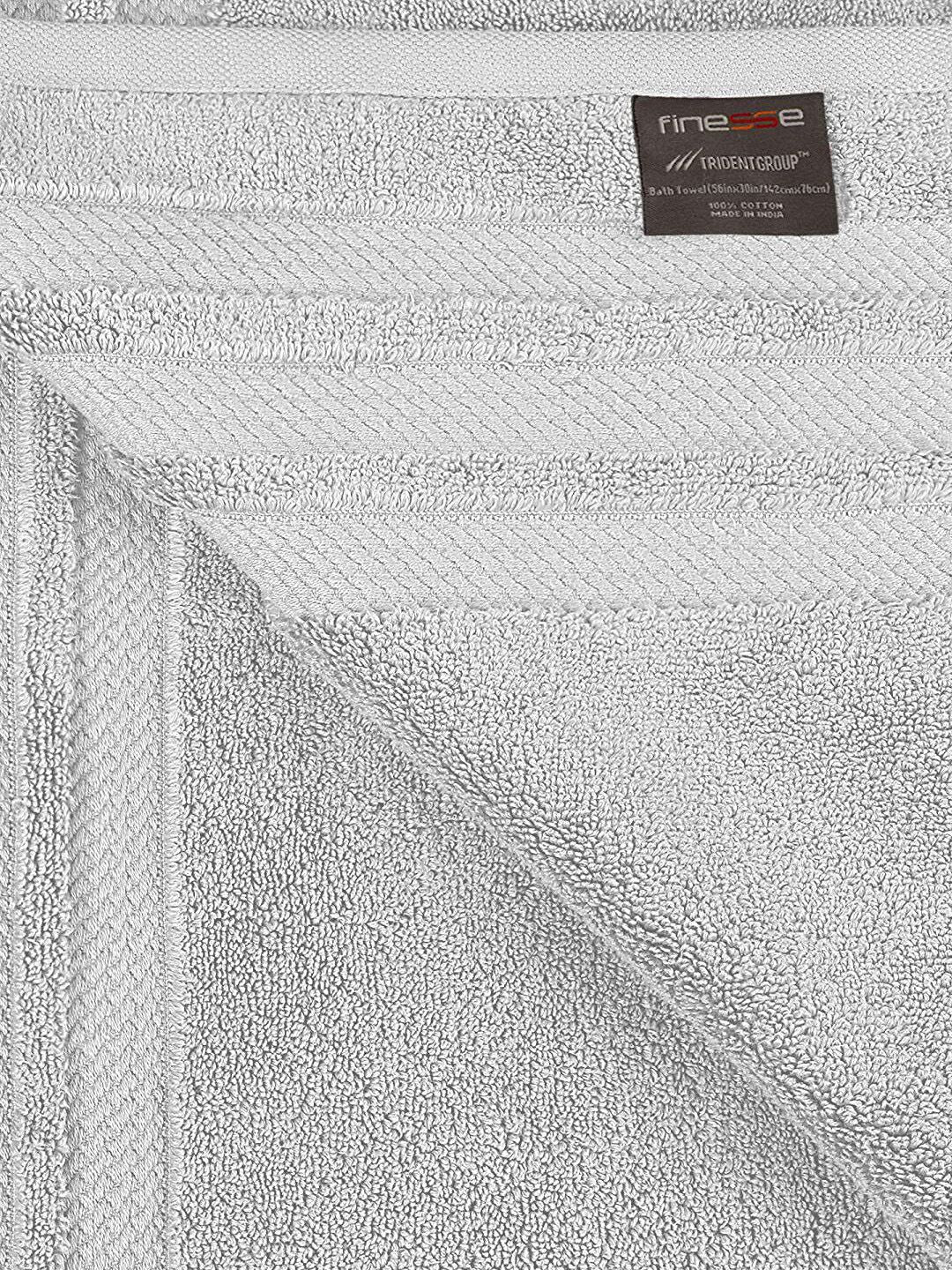 MYTRIDENT Pack Of 6 Grey 625 GSM Face Towels