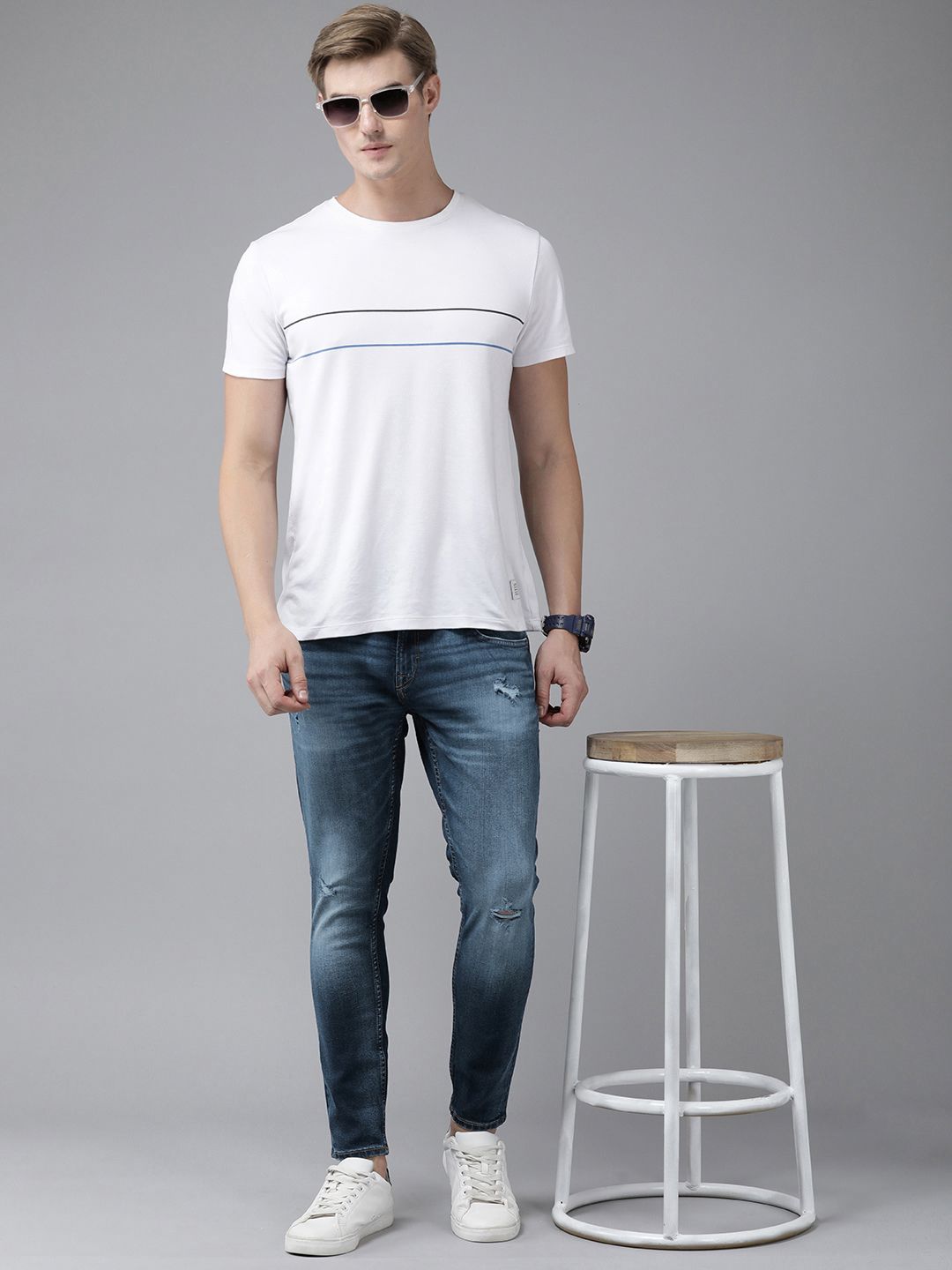 SPYKAR Men Kano Skinny Fit Mildly Distressed Heavy Fade Stretchable Jeans