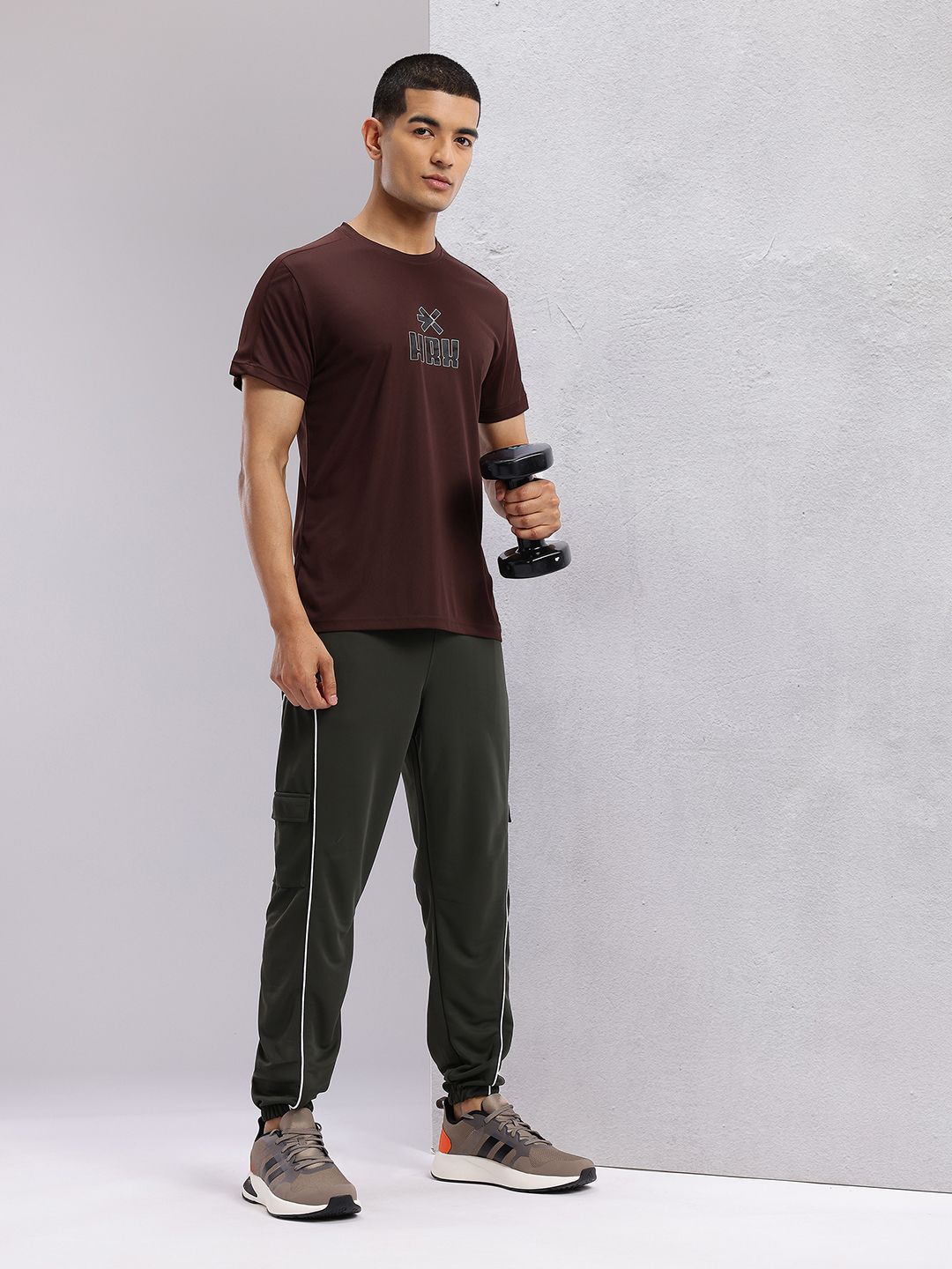 HRX by Hrithik Roshan Brand Logo Print Rapid-Dry Training T-shirt