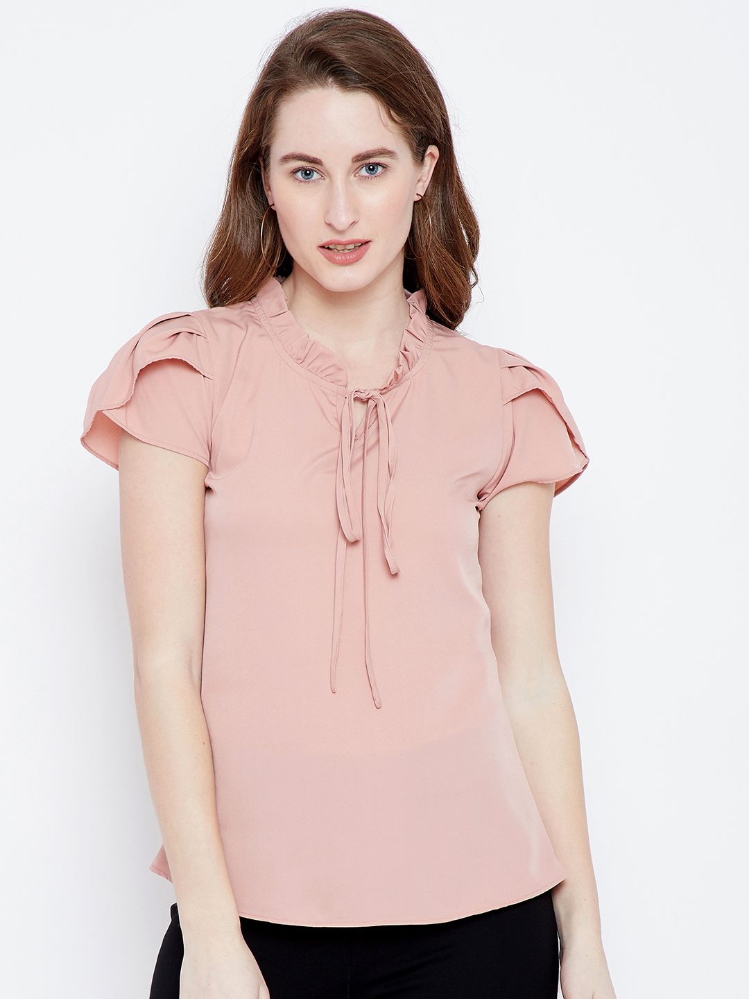 Berrylush Pink Front Twist Top