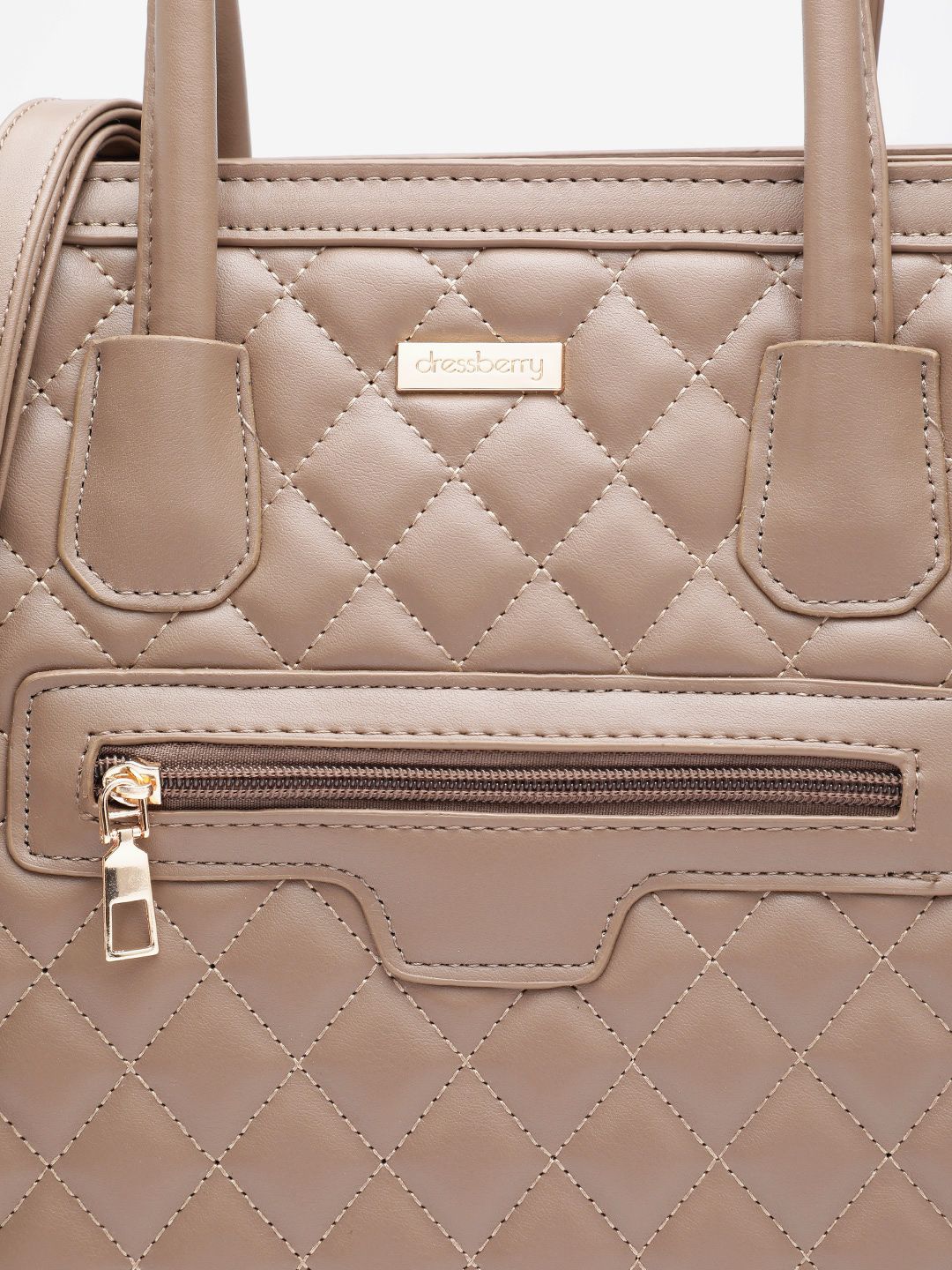 DressBerry Structured Quilted Handheld Bag