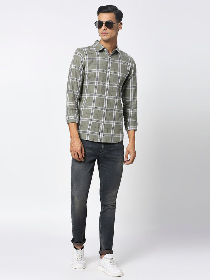 Being Human Slim Fit Tartan Checks Casual Shirt