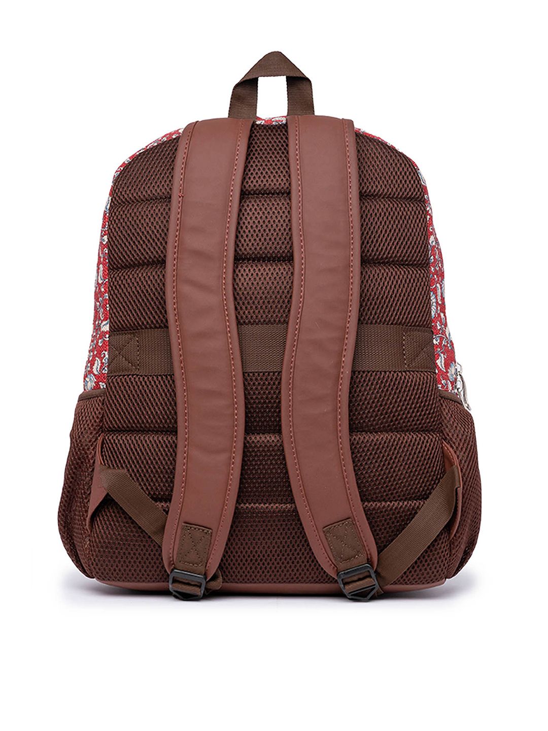 ZOUK Women Floral Printed Vegan Leather Laptop Backpack