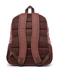 ZOUK Women Floral Printed Vegan Leather Laptop Backpack