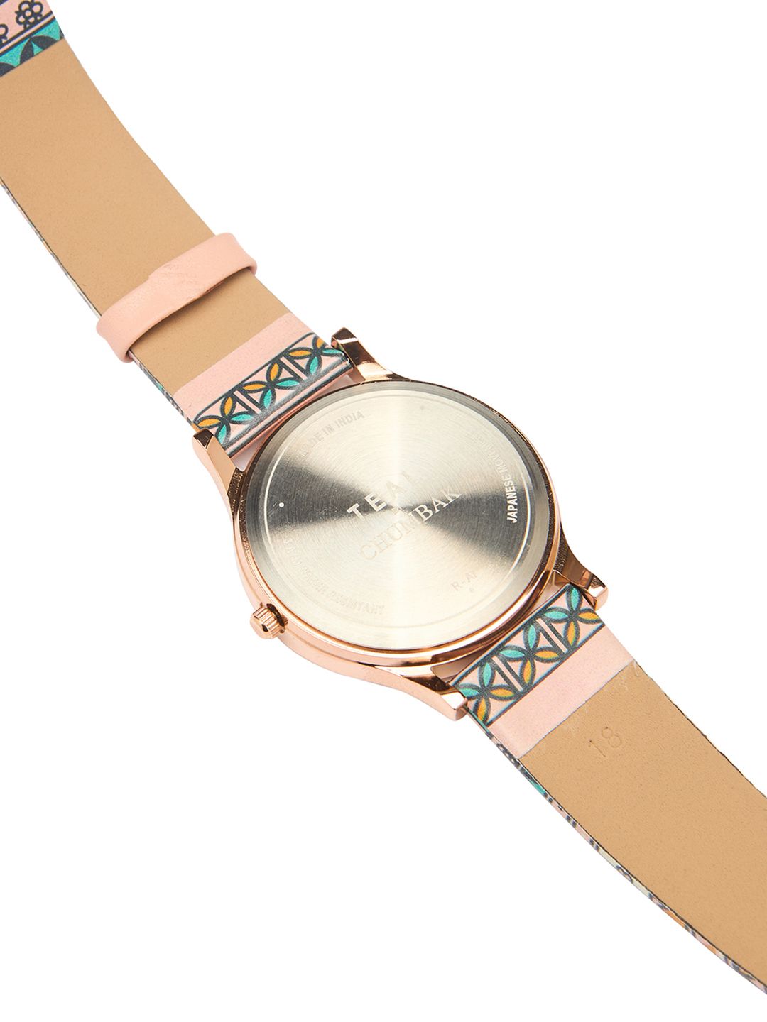 TEAL BY CHUMBAK Women Brass Printed Dial & Leather Bracelet Style Straps Analogue Watch 8907605119088