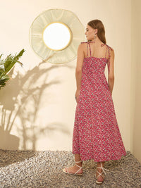 Berrylush Shoulder Straps Printed Maxi Top