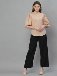 Style Quotient Women Nude-Coloured Formal Shirt