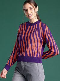 DressBerry Animal Design Acrylic Pullover