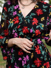 STREET 9 Floral Printed Fit & Flare Dress