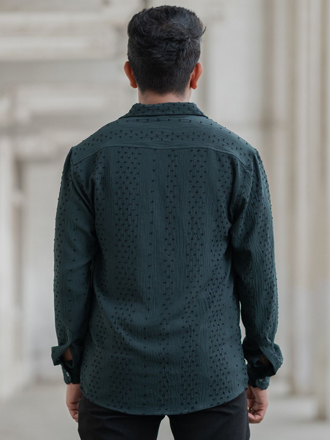 Powerlook Men Spread Collar Abstract Printed Casual Shirt