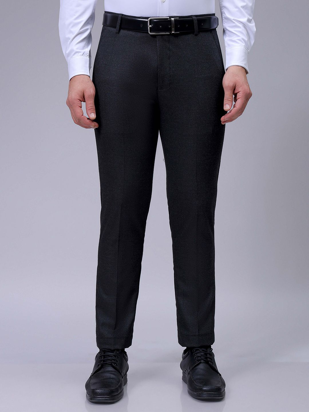 The Indian Garage Co. X Luxe Men Checked Slim Fit Formal Trousers