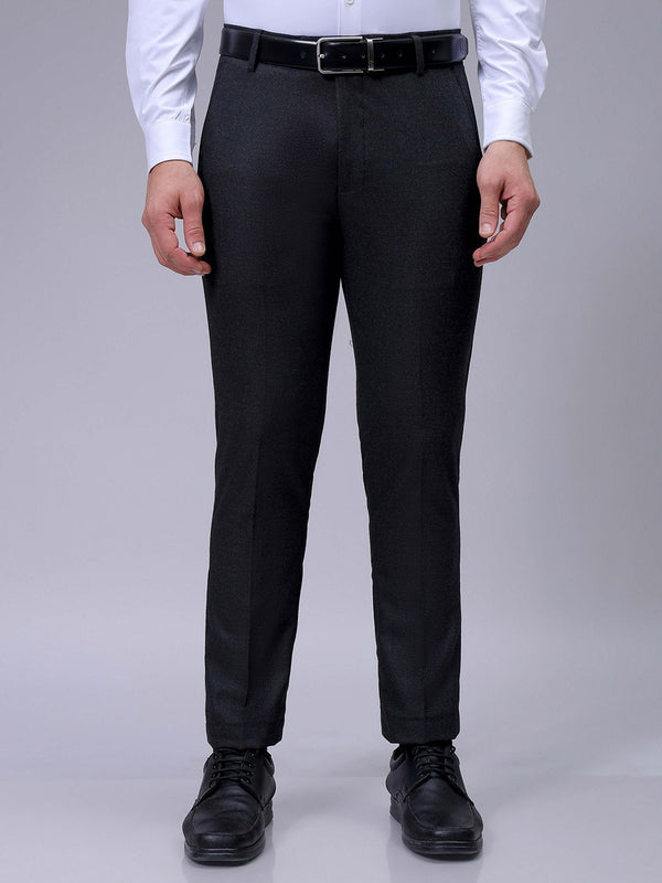 The Indian Garage Co. X Luxe Men Checked Slim Fit Formal Trousers