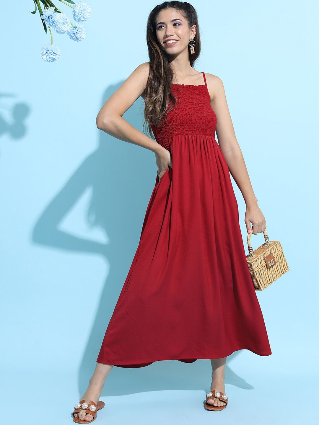 Tokyo Talkies Women Gorgeous Red Solid Dress