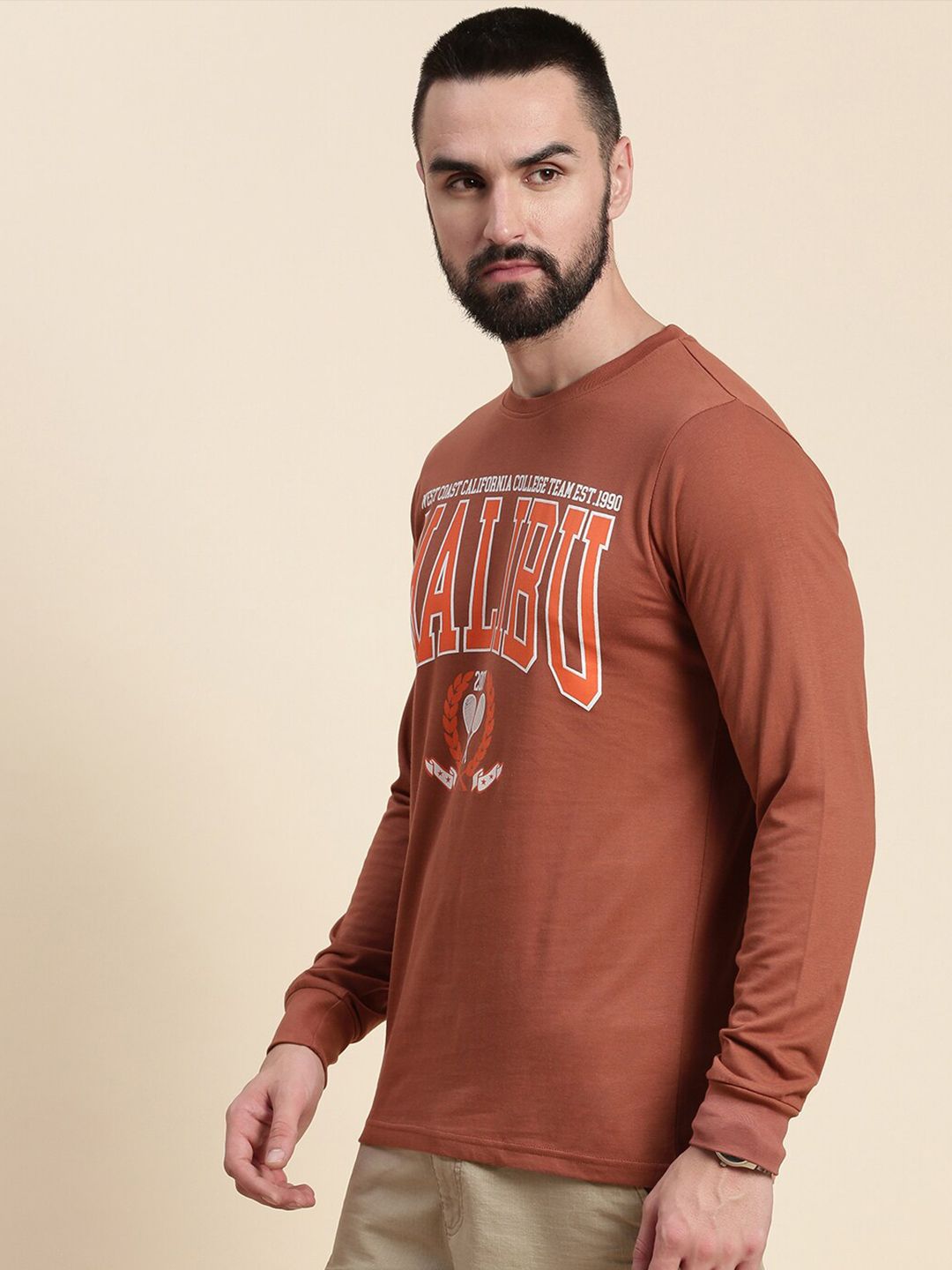 DILLINGER Typography Printed Round Neck Pure Cotton T-shirt