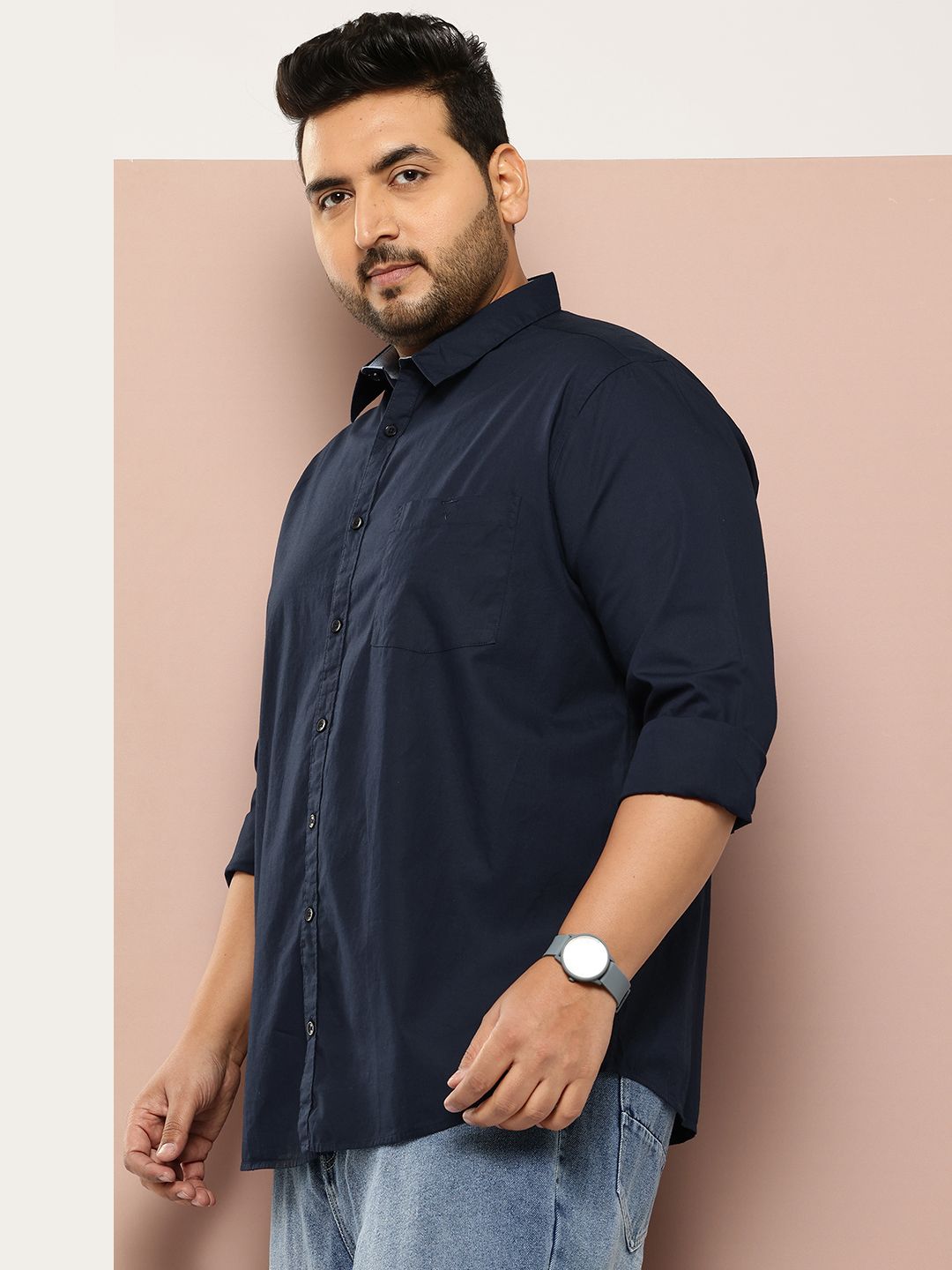 Thomas Scott Plus Size Regular Fit Button Down Collar Shirt