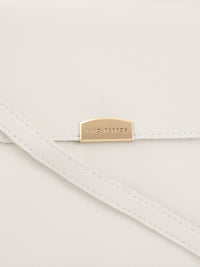 Lino Perros White Solid Satchel