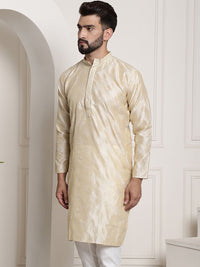 SOJANYA Motif Etnik Rekaan Tenunan Benang Kerja Kurta Lurus