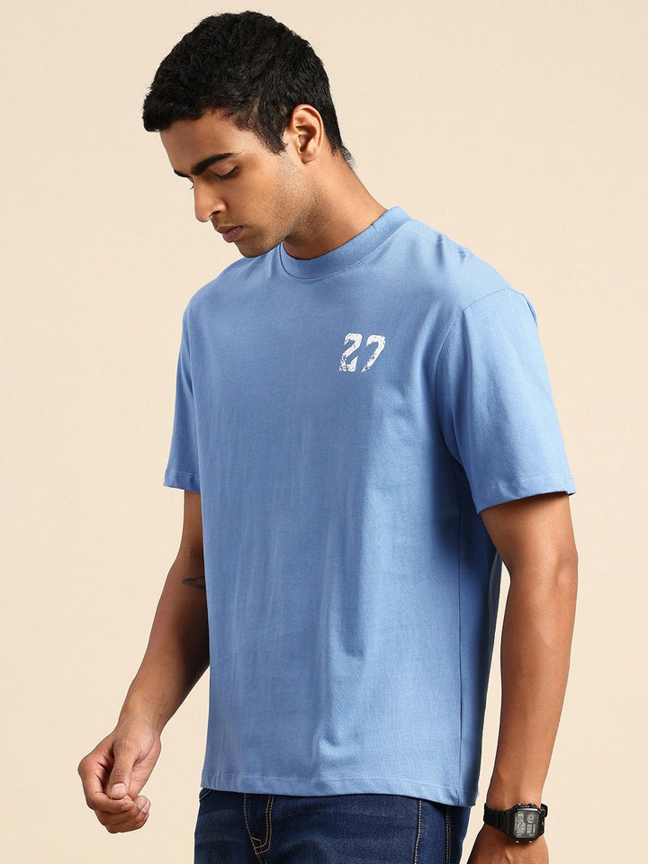 Being Human Brand Logo & Graphic Printed Pure Cotton Relaxed Fit T-shirt