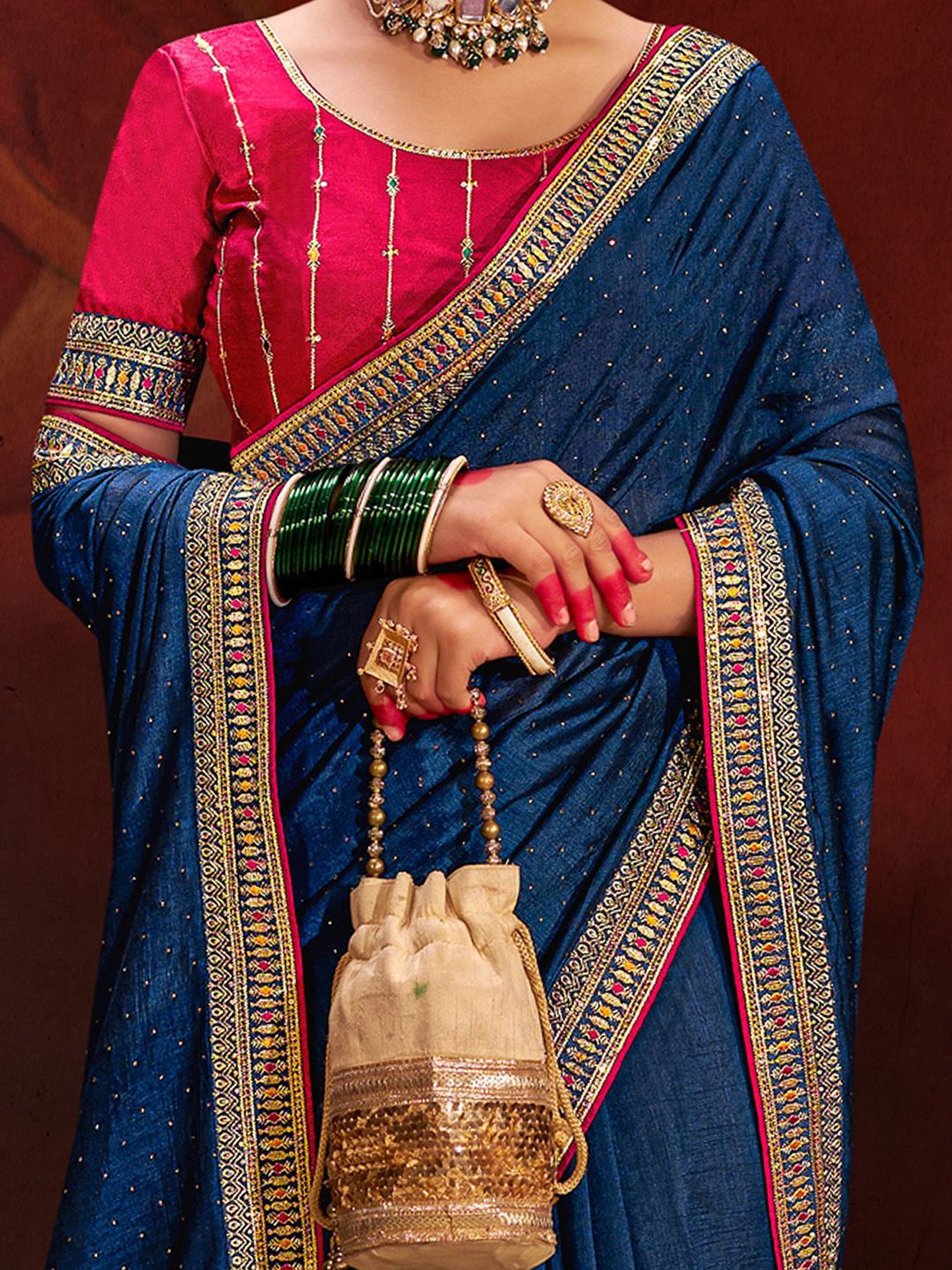 Saree mall Embellished Beads and Stones Sarees