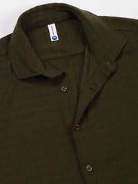 Thomas Scott Men Premium Spread Collar Horizontal Striped Casual Shirt